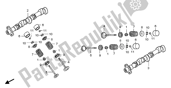 All parts for the Camshaft & Valve of the Honda GL 1800 Airbag 2007