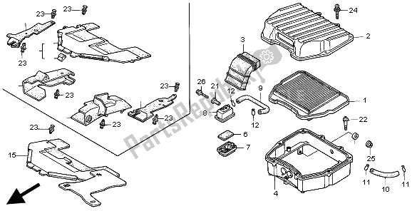 Todas las partes para Filtro De Aire de Honda VFR 750F 1997