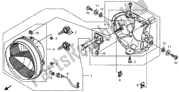 Todas las partes para Faro (eu) de Honda XL 700V Transalp 2008