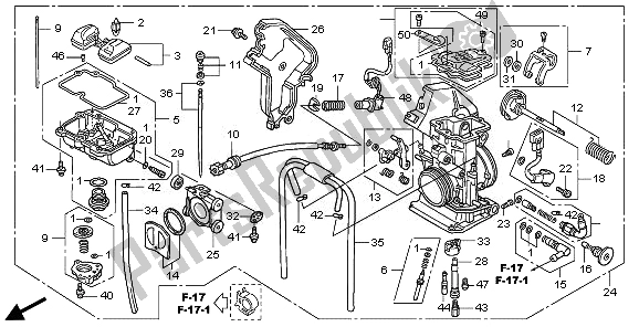 Todas las partes para Carburador de Honda TRX 450 ER 2008