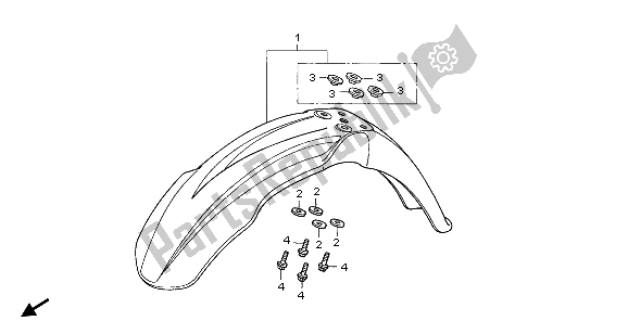 Todas las partes para Guardabarros Delantero de Honda CRF 250R 2006
