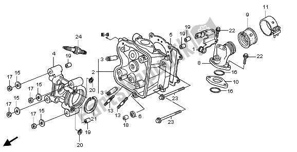 All parts for the Cylinder Head of the Honda FES 150 2009