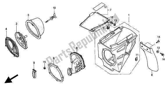 Todas las partes para Filtro De Aire de Honda CR 125R 1993