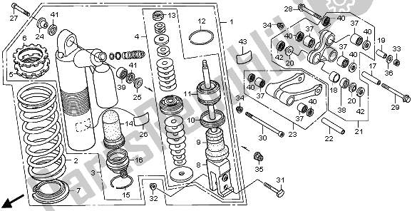 Todas las partes para Cojín Trasero de Honda XR 650R 2001