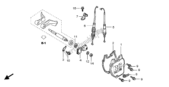 All parts for the Flap Valve of the Honda CR 250R 2004