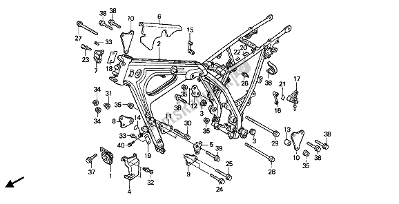 Tutte le parti per il Corpo Del Telaio del Honda NX 250 1990