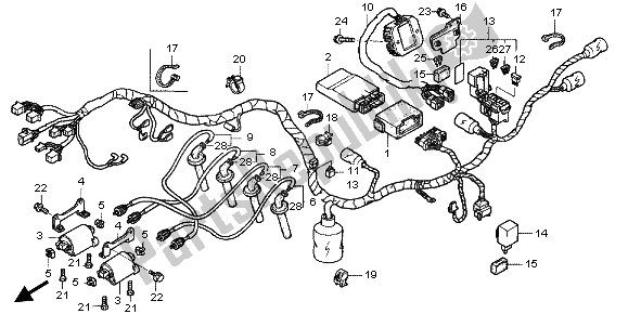 Todas las partes para Mazo De Cables Y Bobina De Encendido de Honda CB 1300X4 1999