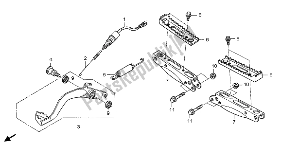 Todas las partes para Paso Y Pedal de Honda TRX 680 FA Fourtrax Rincon 2009