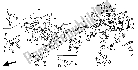 Tutte le parti per il Protezione Del Motore del Honda GL 1500 SE 1998