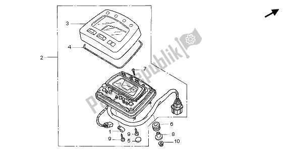 All parts for the Meter of the Honda TRX 400 FA Fourtrax Rancher AT 2004