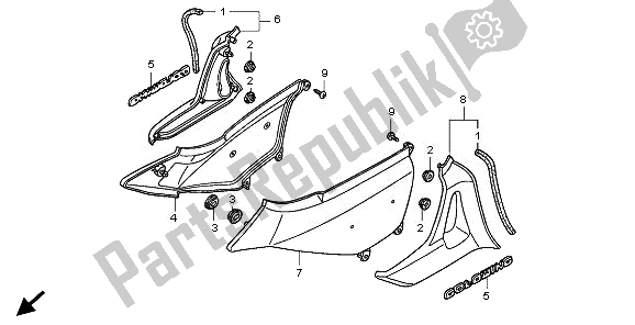 Todas las partes para Cubierta Lateral de Honda GL 1800 2010