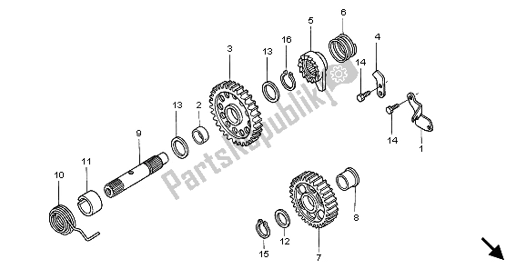 Todas las partes para Husillo De Arranque de Honda CRF 450X 2009