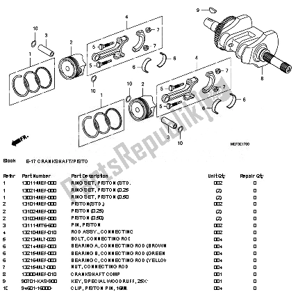 All parts for the Crankshaft & Piston of the Honda FJS 400D 2010