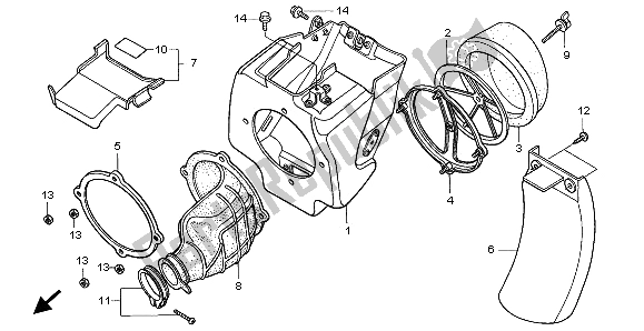 All parts for the Air Cleaner of the Honda CR 80R SW 2001