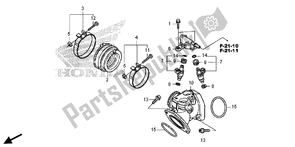 Wszystkie części do Kolektor Dolotowy Honda VT 750C2S 2013