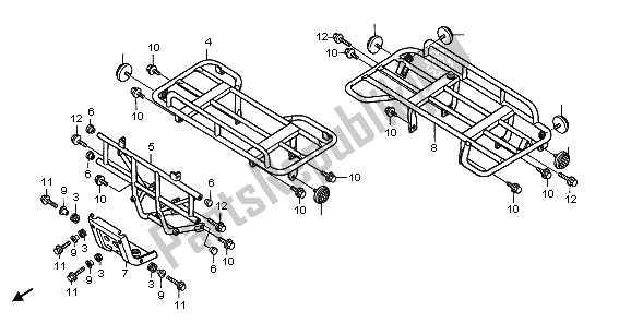 Todas las partes para Portador de Honda TRX 450 FE Fourtrax Foreman ES 2003