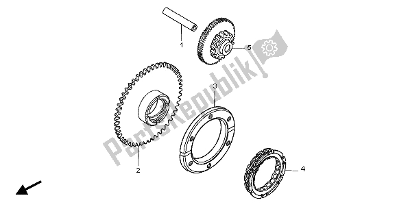 All parts for the Starting Clutch of the Honda CBF 500A 2006