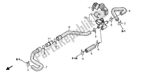 All parts for the Air Injection Valve of the Honda XL 700 VA Transalp 2010