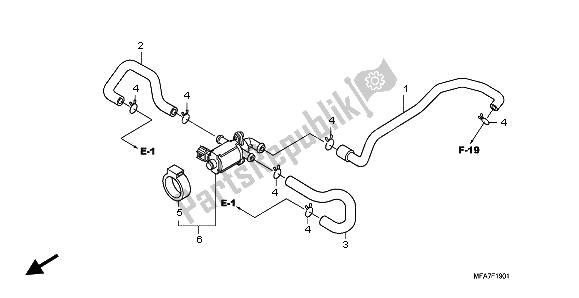 Todas las partes para Válvula De Control De Inyección De Aire de Honda CBF 1000 2006