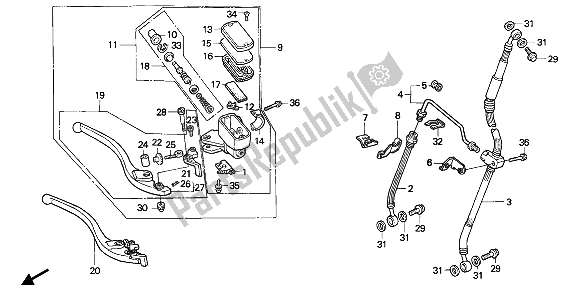 Todas las partes para Fr. Cilindro Maestro Del Freno de Honda CBR 600F 1993