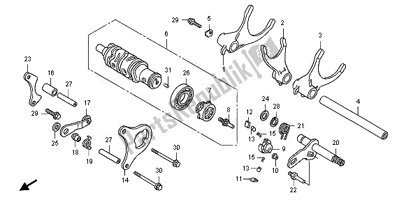 Wszystkie części do B? Ben Zmiany Biegów I Widelec Zmiany Biegów Honda CB 1300 SA 2010