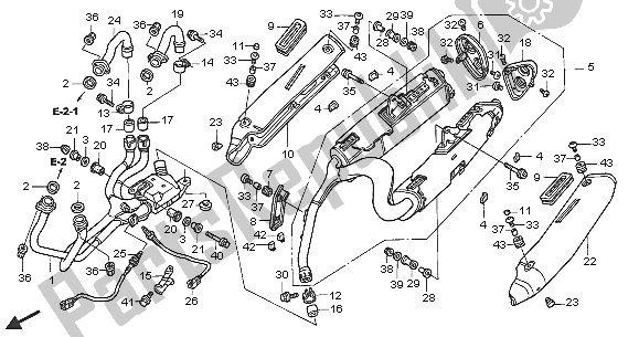 All parts for the Exhaust Muffler of the Honda VFR 800A 2005