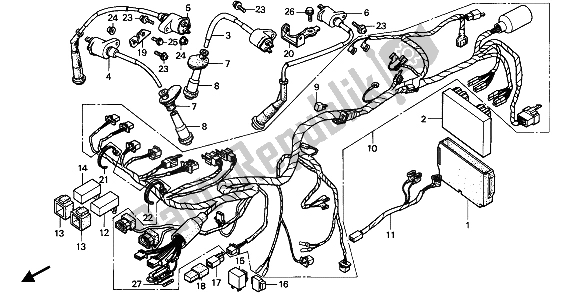 All parts for the Wire Harness & Ignition Coil of the Honda XRV 750 Africa Twin 1992