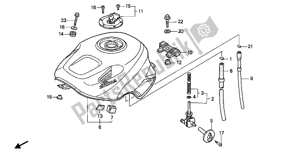 All parts for the Fuel Tank of the Honda CBR 900 RR 1992