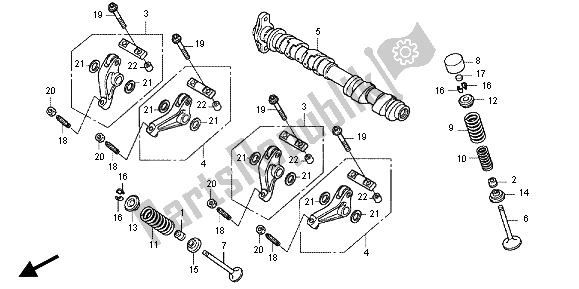 Todas las partes para árbol De Levas Y Válvula (delantero) de Honda VFR 1200 FD 2013