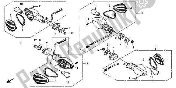 Todas las partes para Guiño de Honda VFR 800X 2013