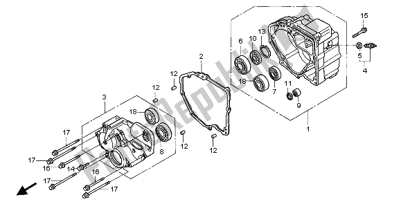 Todas las partes para Caja Trasera de Honda ST 1100A 1999