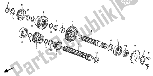 Todas las partes para Transmisión de Honda CRF 70F 2012