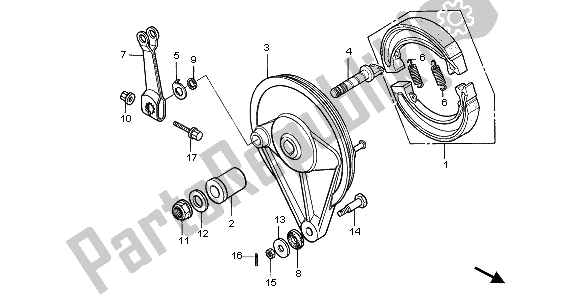 All parts for the Rear Brake Panel of the Honda CA 125 1996