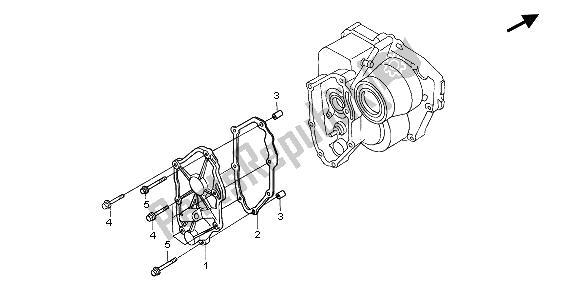 All parts for the Shift Cover of the Honda ST 1100A 1999