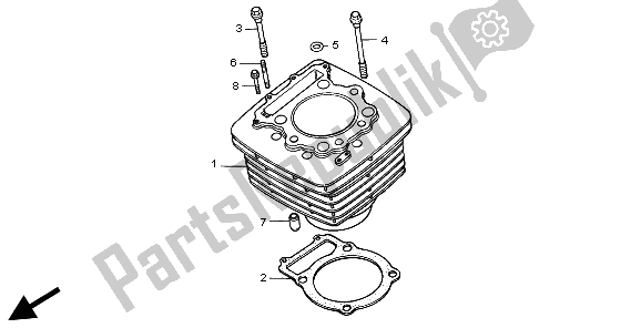 Tutte le parti per il Cilindro del Honda XR 600R 1995