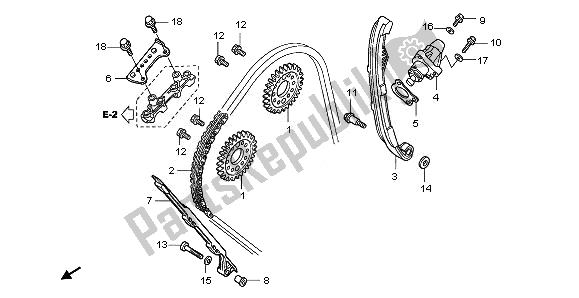 All parts for the Cam Chain & Tensioner of the Honda CBF 1000F 2011