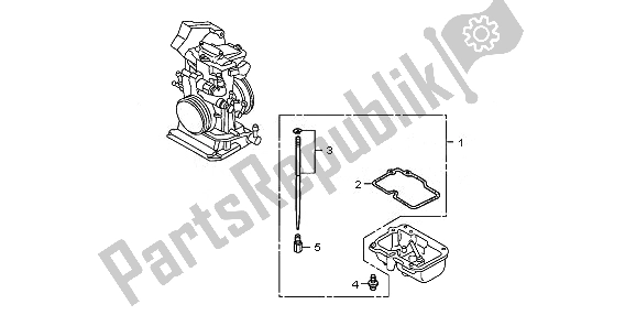 All parts for the Carburetor O. P. Kit of the Honda CRF 250R 2008