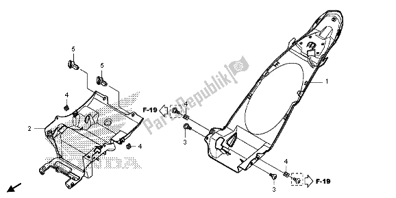 Tutte le parti per il Parafango Posteriore del Honda NC 700S 2013