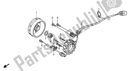 All parts for the Generator of the Honda CRF 450R 2011