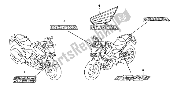 Tutte le parti per il Marchio del Honda NC 700 XA 2012