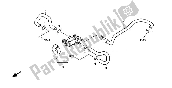 Todas las partes para Válvula De Control De Inyección De Aire de Honda CBF 1000A 2010