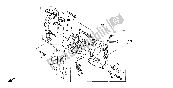 Tutte le parti per il Pinza Freno Anteriore del Honda XR 125L 2006