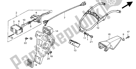 Tutte le parti per il Fanale Posteriore del Honda XR 600R 1995