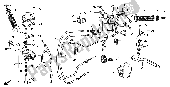 Tutte le parti per il Maniglia Leva E Interruttore E Cavo del Honda TRX 700 XX 2009