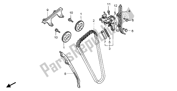 All parts for the Cam Chain of the Honda CB 750F2 1995