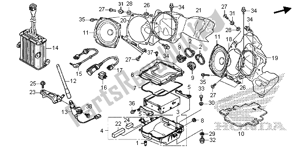 All parts for the Audio Unit of the Honda GL 1800B 2013