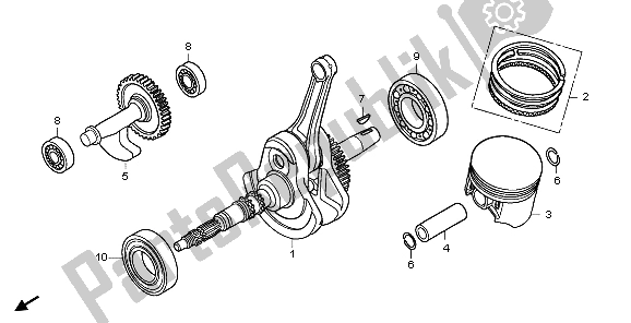 Tutte le parti per il Albero Motore E Pistone del Honda TRX 500 FA Fourtrax Foreman 2003