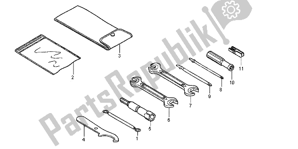 All parts for the Tools of the Honda SH 300A 2012