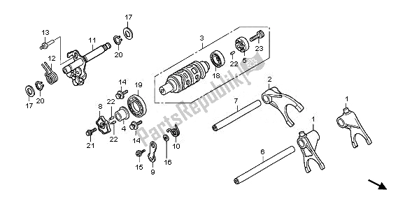 Tutte le parti per il Tamburo Del Cambio del Honda CBF 1000 FT 2011