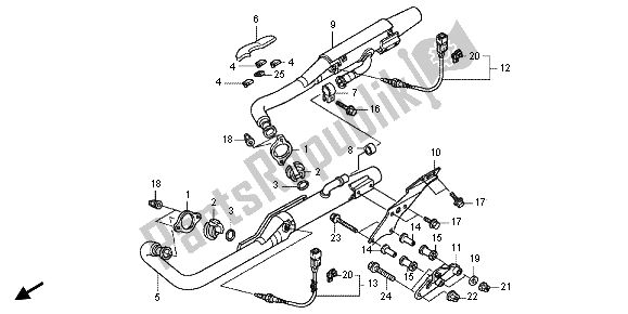 Tutte le parti per il Silenziatore Di Scarico del Honda VT 750C2B 2012